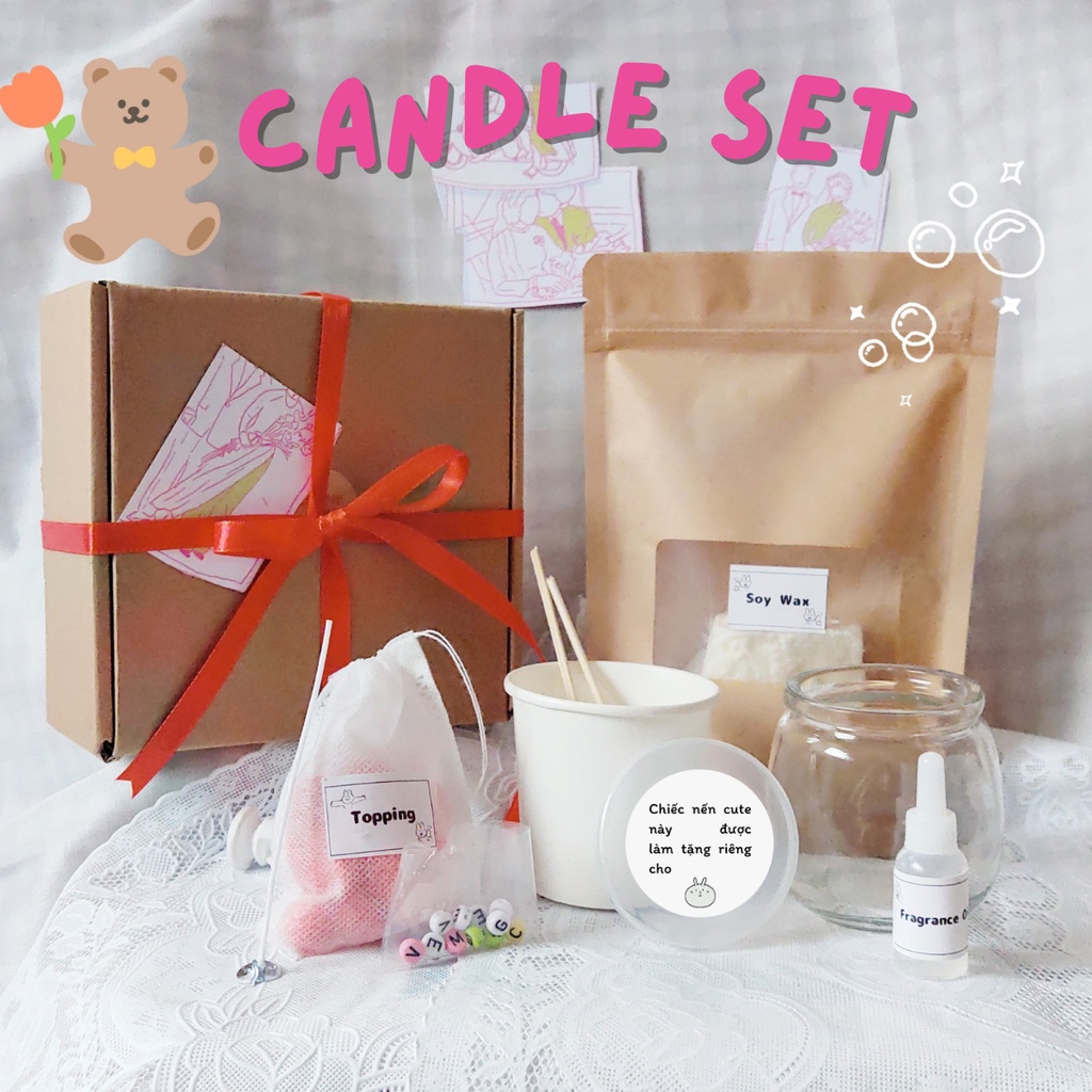 SET TỰ LÀM Nến Thơm Thông Điệp Chữ Bày Tỏ Tình Cảm - Set DIY Làm Nến Thơm Handmade | Oube Candle NT39