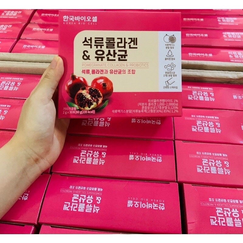 BỘT COLLAGEN UỐNG LỰU ĐỎ BIO CELL HÀN QUỐC