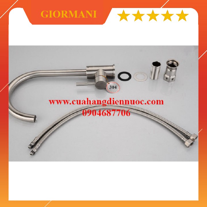 Giá hủy diệt vòi rửa chén, vòi rửa bát inox 304 VRB03 tặng đôi dây cấp inox