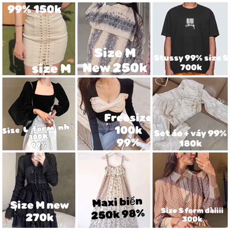 thanh lý quần áo váy size S,M