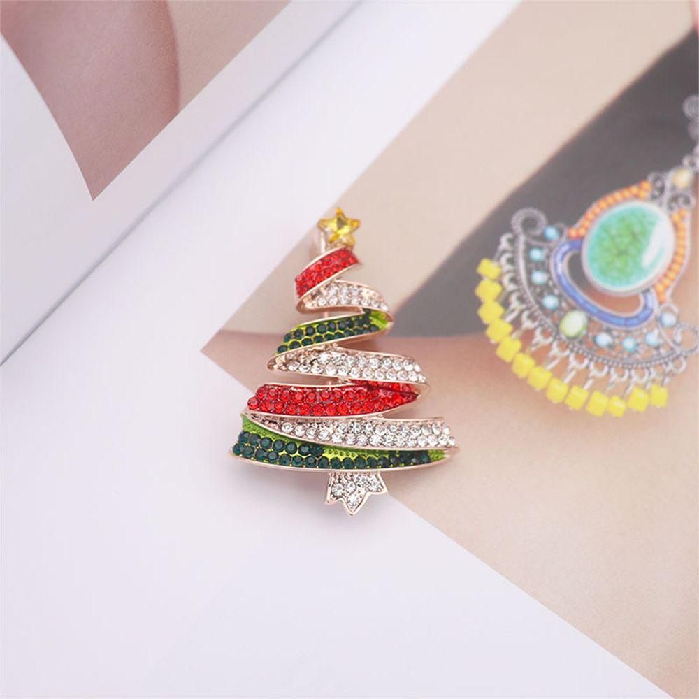 Trâm Cài Áo Hình Cây Thông Giáng Sinh Năm Mới Bằng Hợp Kim Phong Cách Cổ Điển