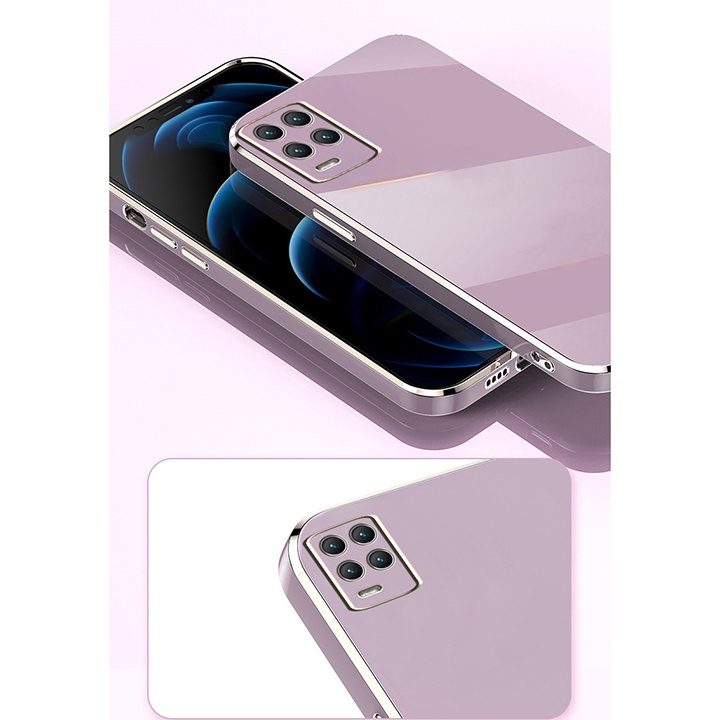 &quot;Ốp lưng Realme 8 5G Cạnh vuông&quot; _Mạ màu viền_Vát Cạnh_Màu sắc sang trọng ,Loại Tốt ,Ôm sát máy TimShop