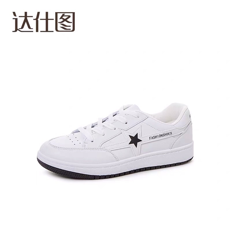 Giày thể thao Dusto nữ màu trắng hoạ tiết ngôi sao