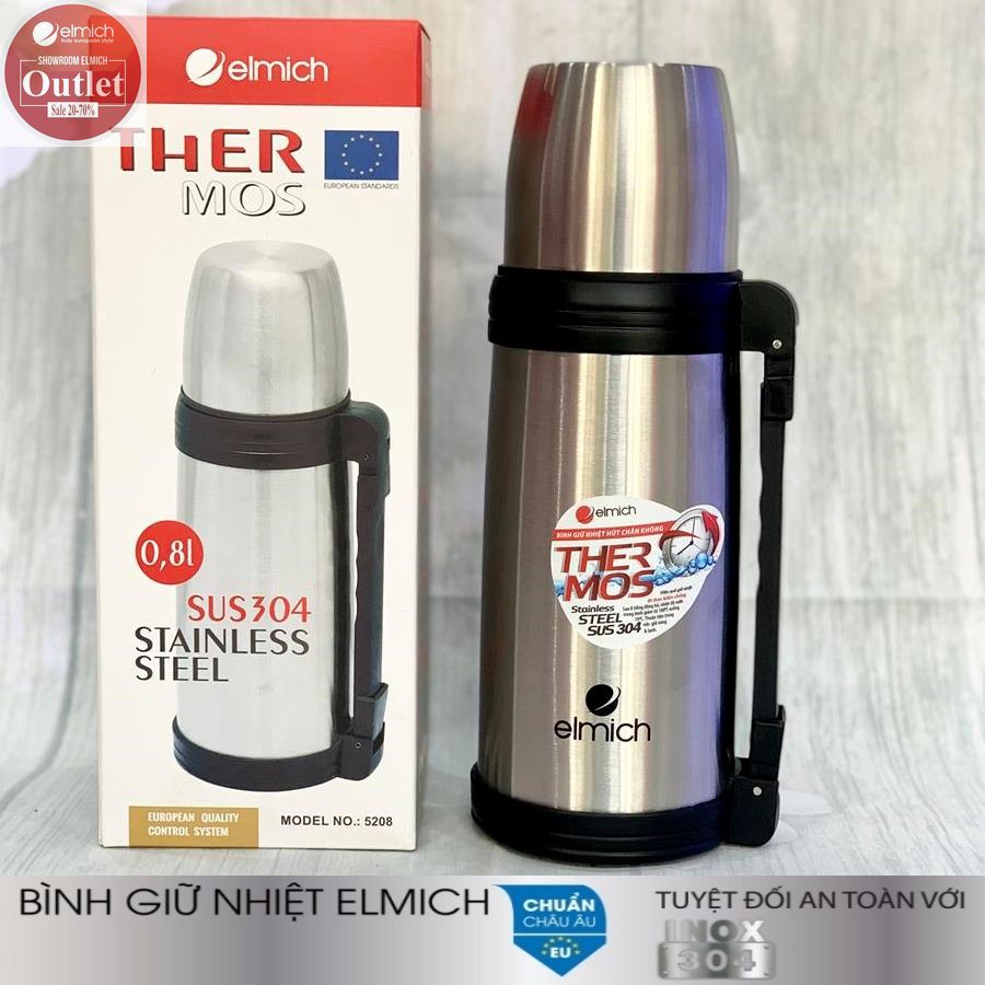 Bình Giữ Nhiệt Inox 304 Nóng 8h Lạnh 12h ELMICH El520x 800ml/1000ml