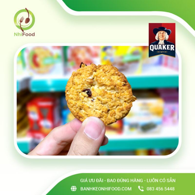 Bánh Quy Yến Mạch Ăn Kiêng Quaker, Gồm Có 3 Vị, Túi 270g