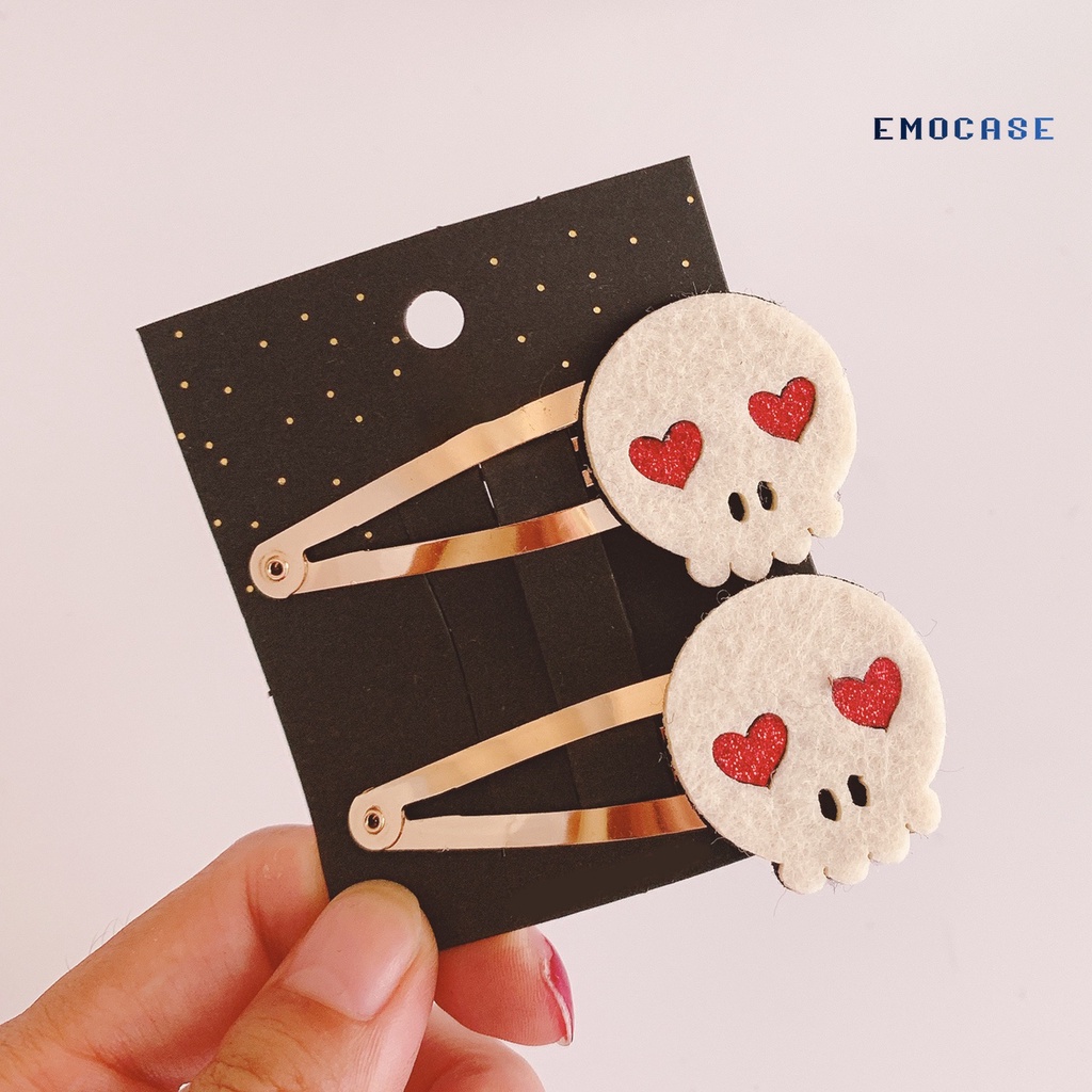 1 / 2 Kẹp Tóc Hình Hoạt Hình Phong Cách Halloween