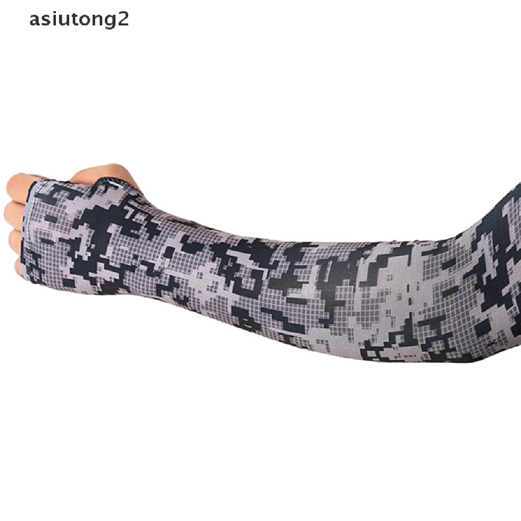 Ống Tay Áo Lụa Lạnh Chống Tia UV asiutong2 Họa Tiết Rằn Ri Dùng Khi Chạy Bộ Câu Cá / Đạp Xe