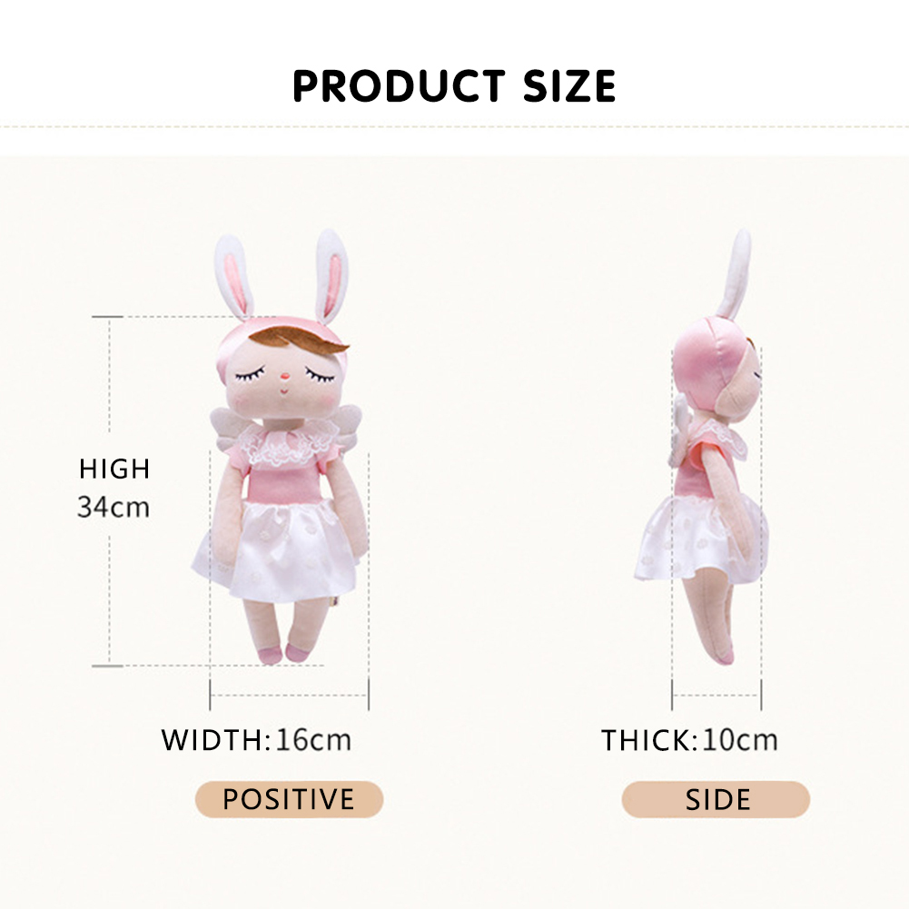 Metoo Angel Plush Nhồi bông Con thỏ ngọt ngào Động vật dễ thương cho đồ chơi trẻ em Angela Doll