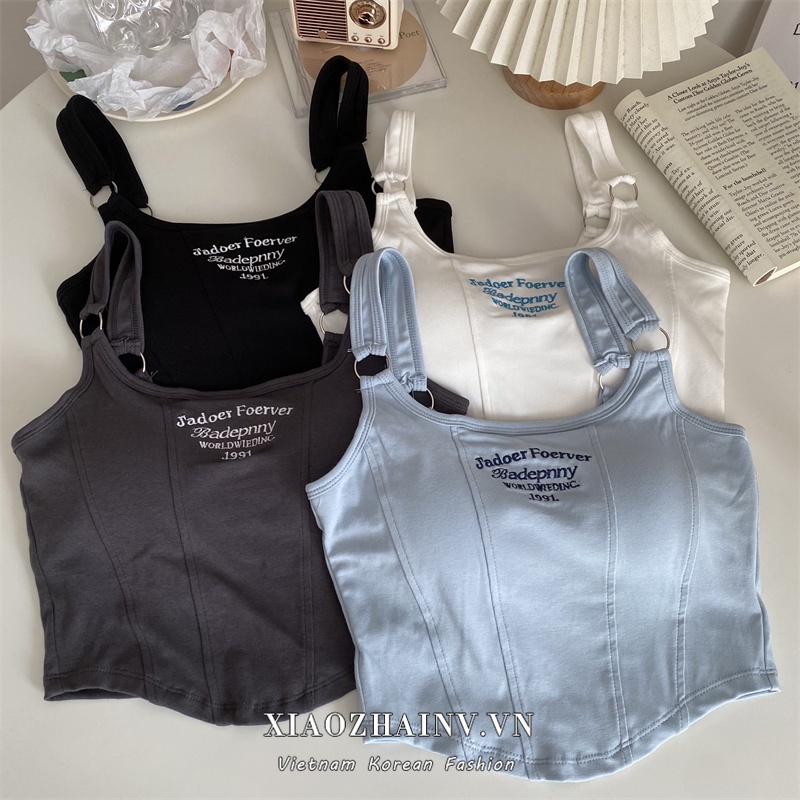 Áo Croptop Sát Nách Ôm Body Cá Tính Năng Động Có Mút Đệm A31