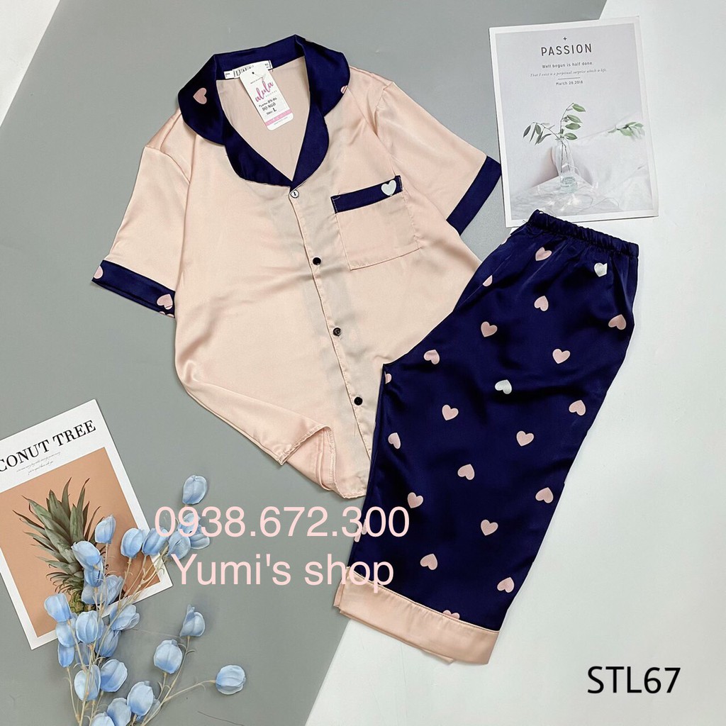 Sale bùng nổ lên đến 40% - Pijama satin lửng hình, giá siêu rẻ, cam kết chất lượng, hình ảnh thật, pijama loại 1 | BigBuy360 - bigbuy360.vn