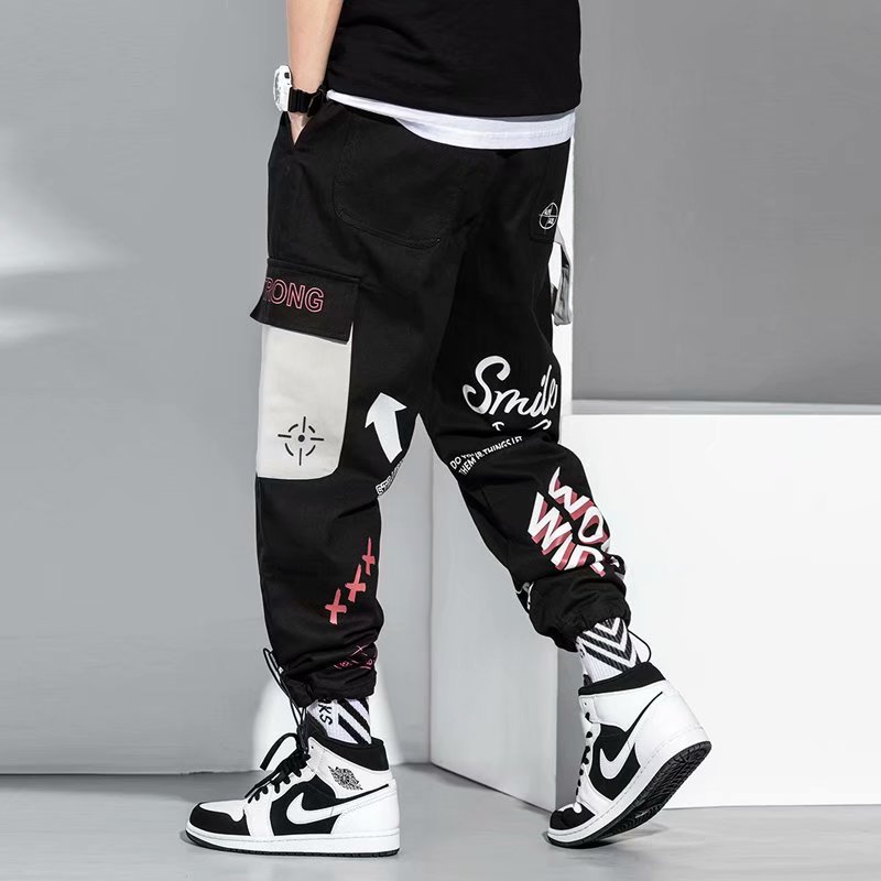 Men's Fashion Drawstring Loose Khaki Pants Size S-3XL | BigBuy360 - bigbuy360.vn