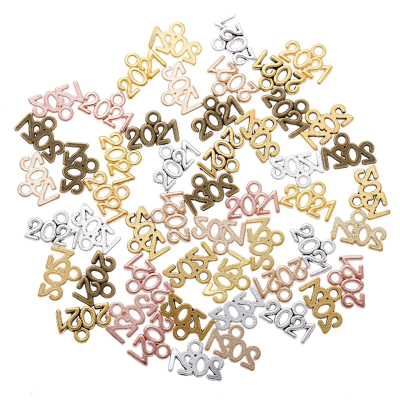 Set 60 Mặt Dây Kéo Làm Trang Sức DIY Mừng Năm Mới 6 Màu Sắc