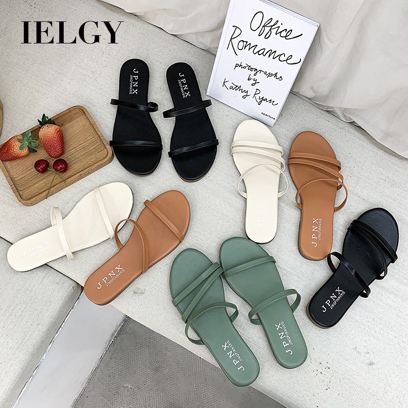 IELGY Dép Xỏ Ngón Đế Bằng Thời Trang Cho Nữ
