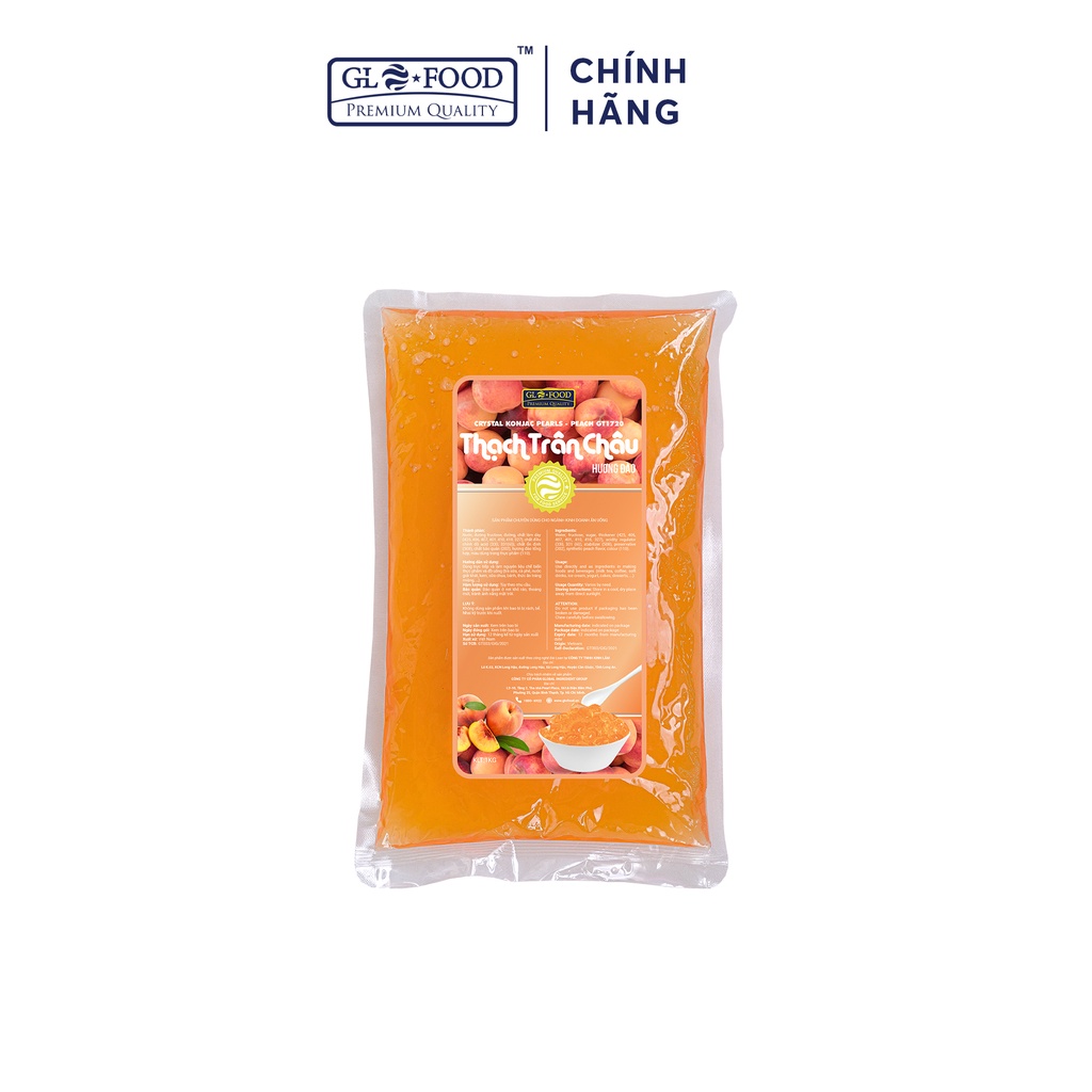 Thạch Trân Châu Hương Đào GT1720 1 kg (Xuất xứ Việt Nam)
