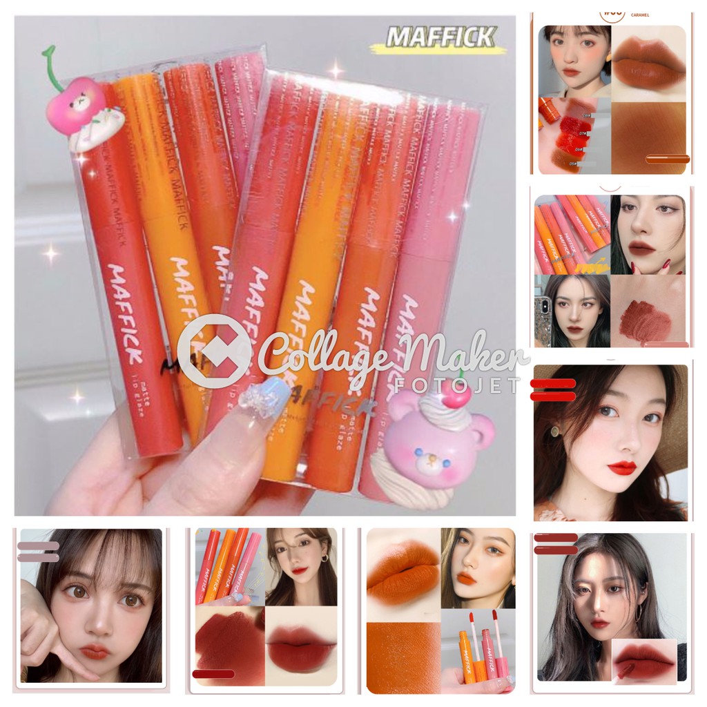 Set 4 son nhung lì MAFFICK Fluffy Lip Glaze màu Siêu Hot