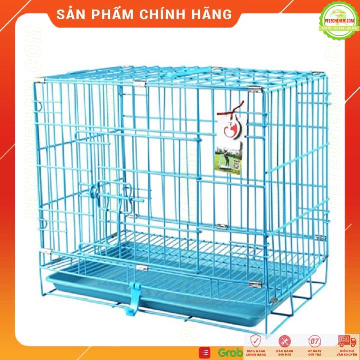 [GRAB-NOW] Chuồng chó mèo Size M 🔥 FREESHIP🔥 5kg - 15kg | lồng chuồng sắt sơn tĩnh điện gấp gọn kèm khay PetZone HCM