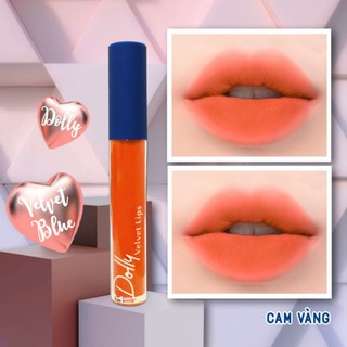 [Cam Vàng ]Son Cao Cấp Dolly Velvet Lips Blue Classic 2020 Màu Cam Vàng Chất Son Mềm Mịn Như Nhung