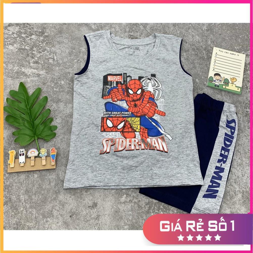 Set quần áo bé boy sát nách Spiderman 3-10T. làm từ cotton mềm mịn, thoáng co dãn tốt. Thương hiệu LITIBABY