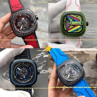 Đồng Hồ Nam [Sevenfriday - Automatic ]Hộp Gỗ, Sách, Thẻ Bảo Hành 2 năm , Khăn, Dây Cao Su Cao Cấp Tặng Kèm