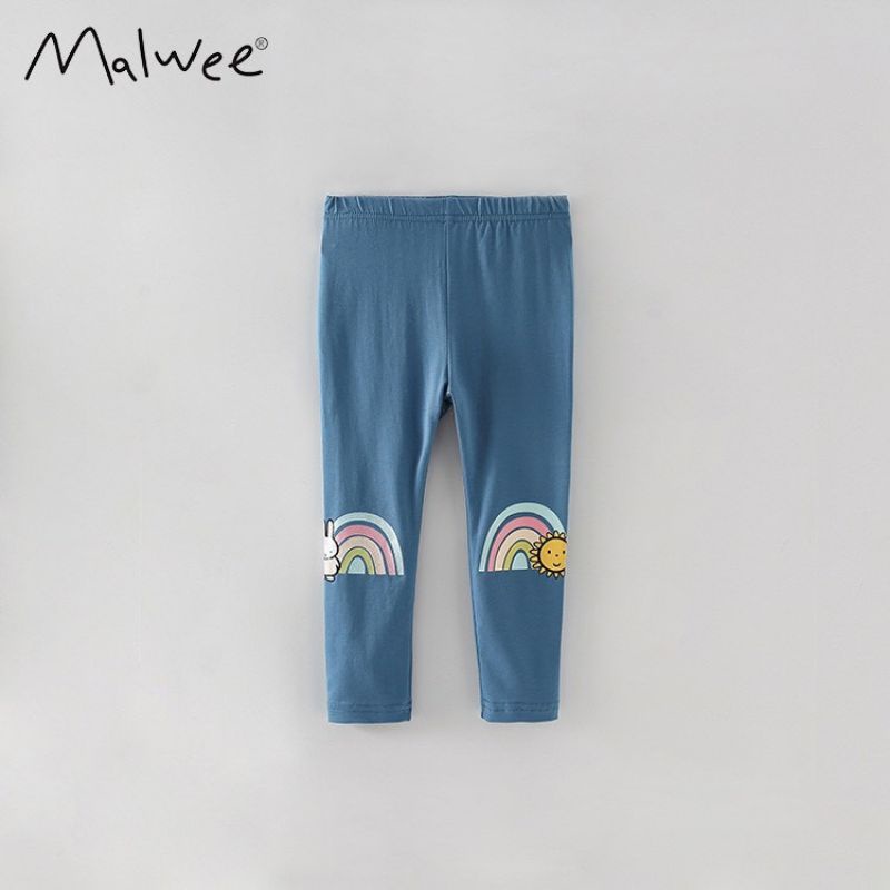 Quần Legging Bé Gái, Quần Dài Thu Đông Malwee, Little Maven Chất Co Giãn Cho Bé 12-24kg Từ 2-7 Tuổi