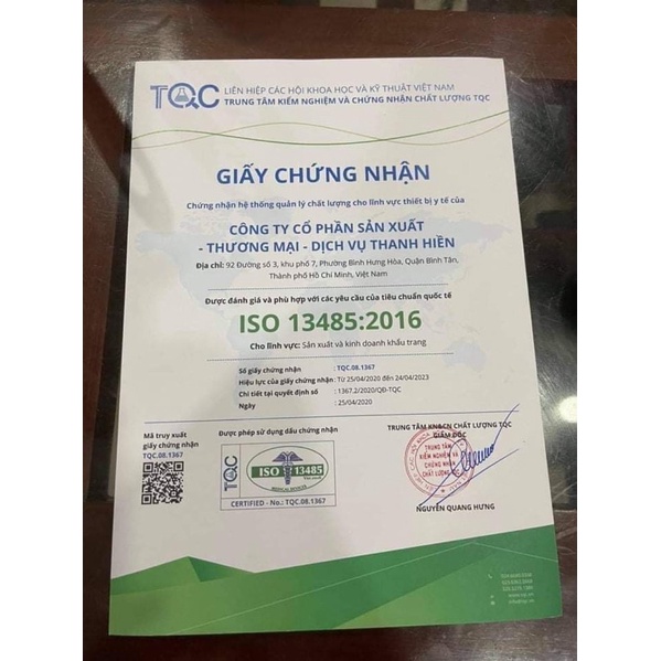 Hộp10 cái Khẩu Trang Cao Cấp  N95 Thành Đạt pro 5 lớp kháng khuẩn. Kiểm định đầy đ
