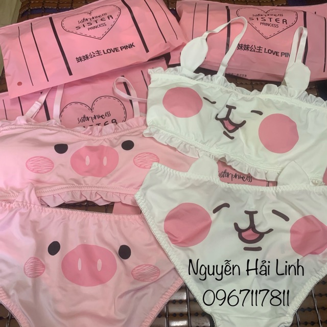 (Hàng order) Bộ đồ lót hình cute (ảnh thật)