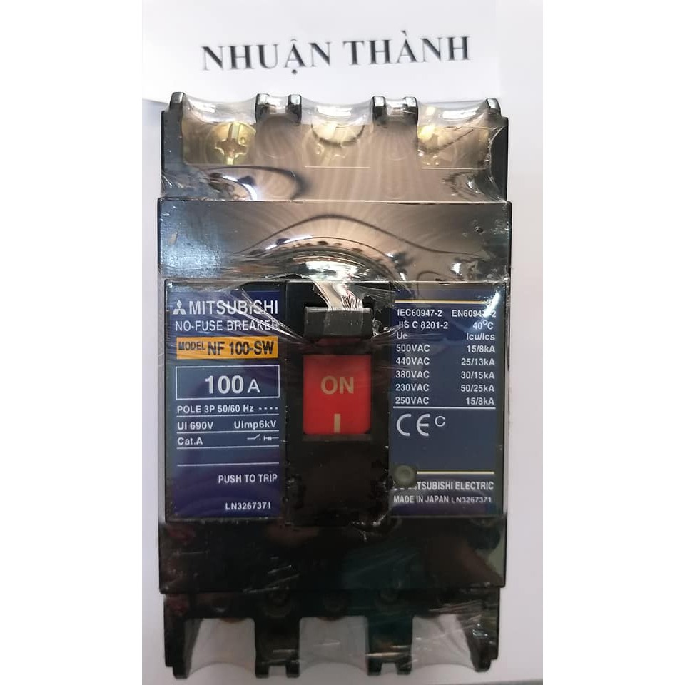 Aptomat 3 Pha Mitsubishi Nội Địa Nhật 100A / Cibi 3 pha nội địa Nhật 100A