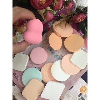 Bộ 13 bông phấn kem nền dẻo BEAUTY POWDER PUFF