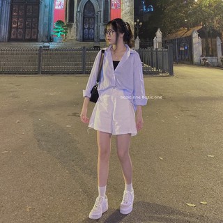 Quần short kaki ống rộng
