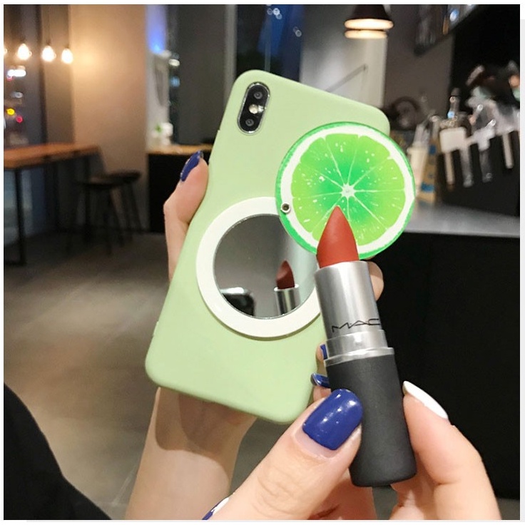 ốp lưng iphone gắn gương chanh sành điệu ốp iphone 6 7 8 x xr xsmax 11 11promax 12 12promax