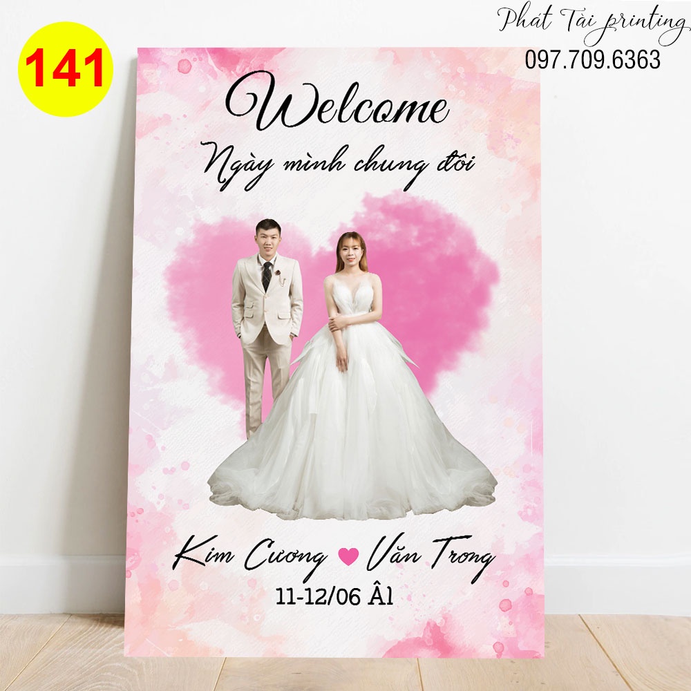 MS 141 - Bảng Welcome trang trí đám cưới