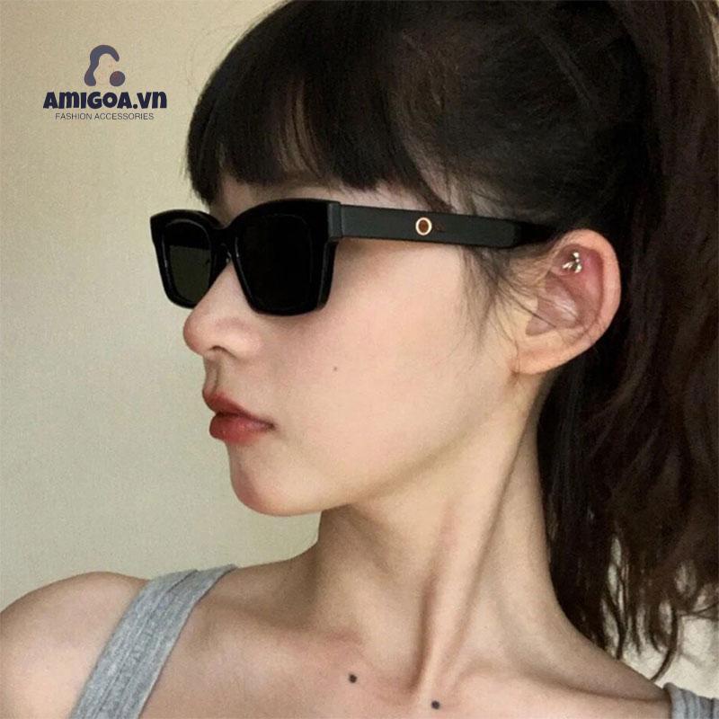 ✨✨ Kính mát gọng chữ nhật, mắt kính trơn nam nữ phong cách Retro Hàn Quốc thời trang 2022