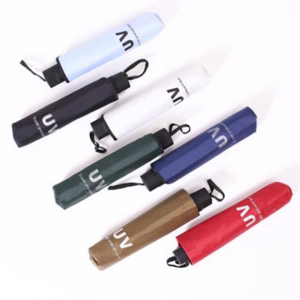 Ô Gấp Gọn Chống Tia UV, Dù 8 Nan Che Nắng, Che Mưa Cao Cấp Kèm Túi Đựng Tiện Lợi