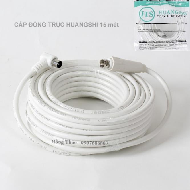 DÂY CÁP 5C 15M HUANGSHI CUỘN TRÒN KẾT NỐI ANTEN DÙNG CHO ĐẦU THU,TIVI ĐỜI MỚI HÔ TRỢ DVB T2 (Cuộn)- SP000163