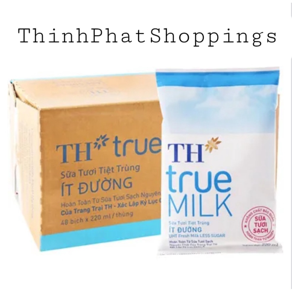 Sữa Tươi TT TH TrueMilk 220ML (48 Bịch/Th)