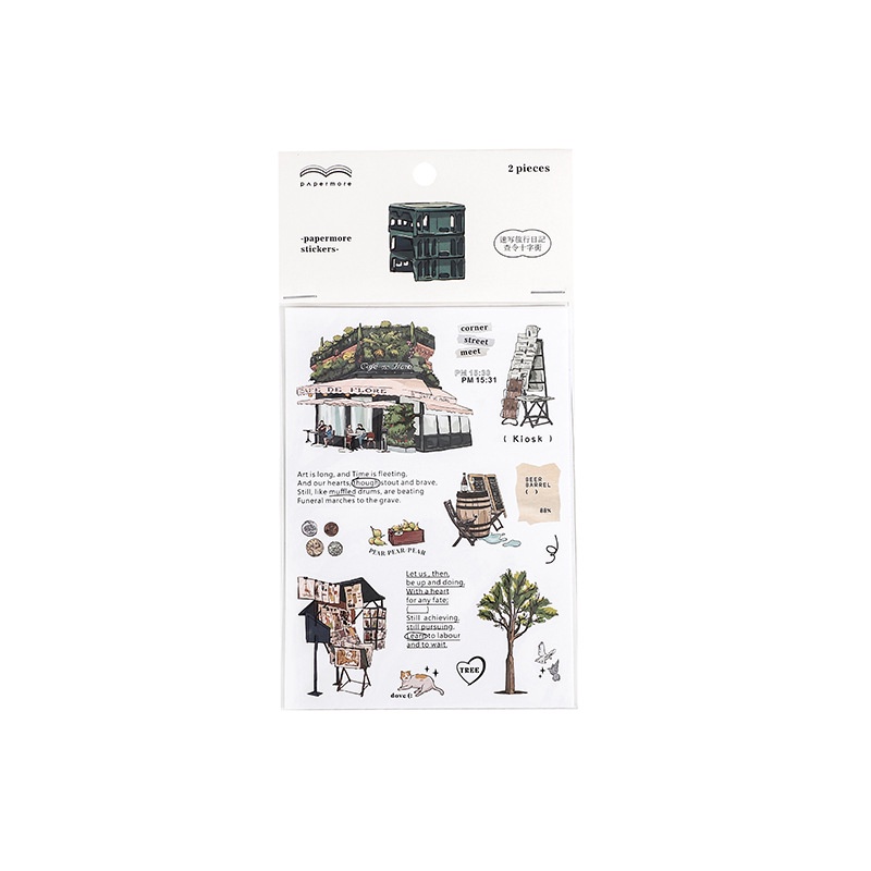 Bộ 2 Sticker Giấy Trang Trí Album Ảnh Nghệ Thuật