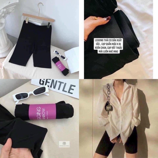 Quần Legging Lửng Biker Nâng Mông Có Size Co Dãn Cạp Cao Siêu Hot [ Freeship ]