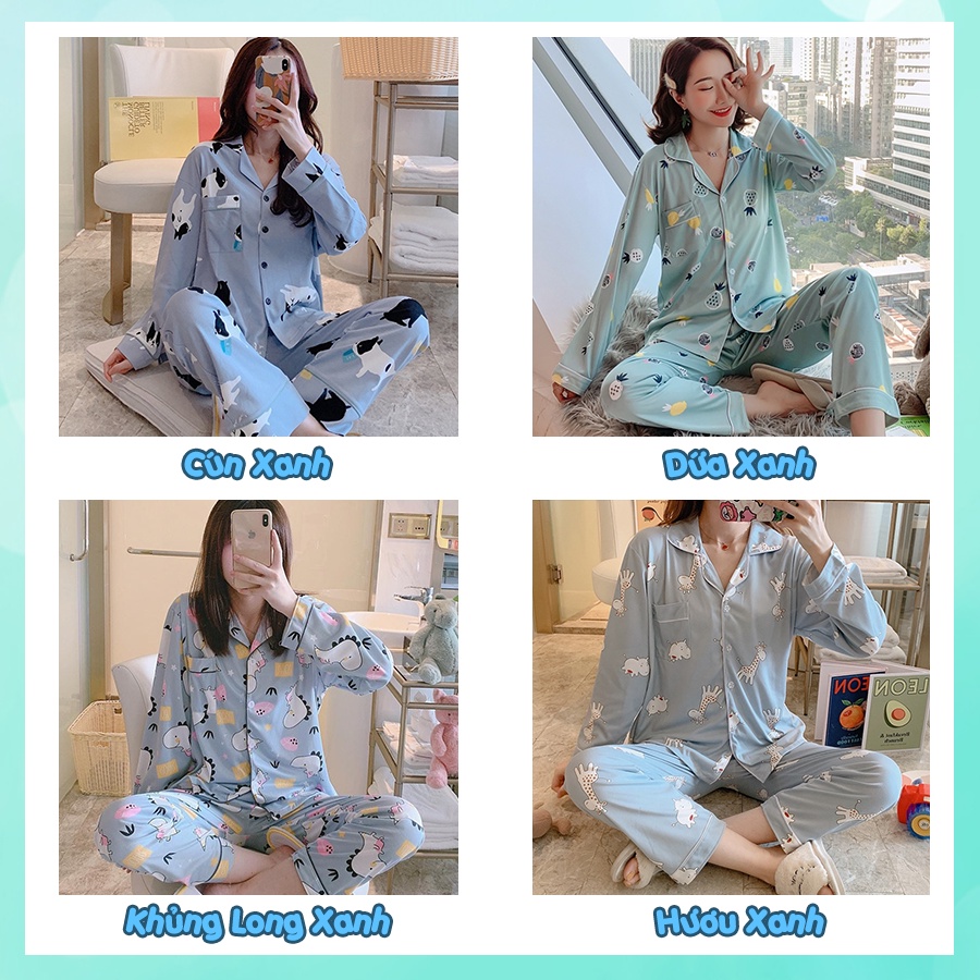 Đồ bộ nữ pijama dài tay bigsize mặc nhà cao cấp chất dày ấm PJMDAII02