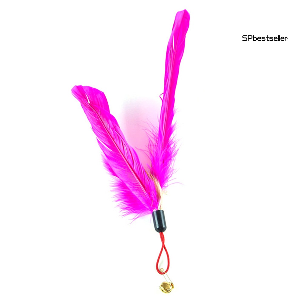 Gậy đồ chơi đính lông vũ và chuông vui nhộn dành cho mèo cưng