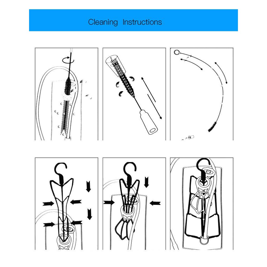 Dụng cụ vệ sinh túi nước trong balo vest nước
