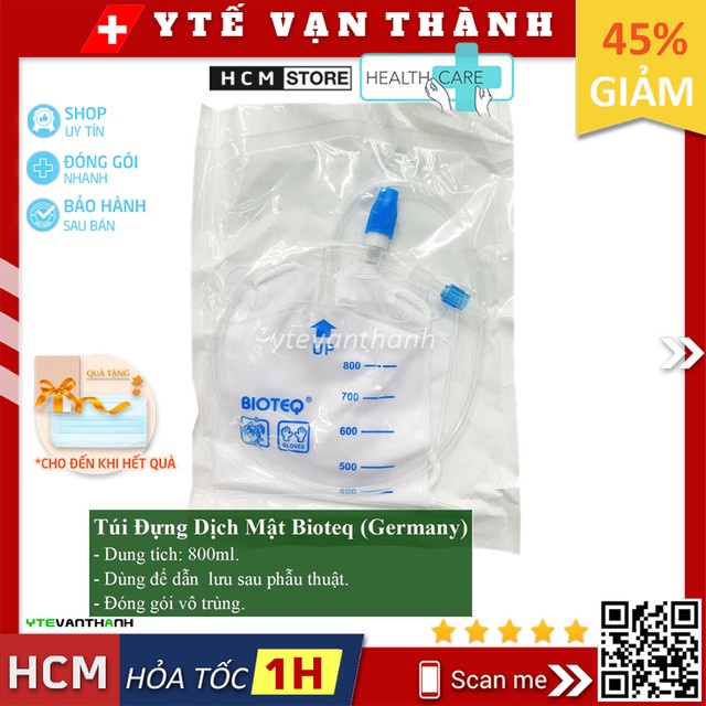 ✅ Túi Đựng Dịch Mật Bioteq (Germany) | Hàng Bệnh Viện -VT0206 | Y Tế Vạn Thành