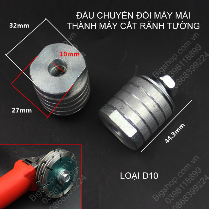 Đầu chuyển đổi máy mài góc thành máy cắt rãnh tường, hộp che, bơm nước mini, lưỡi cắt tùy chọn