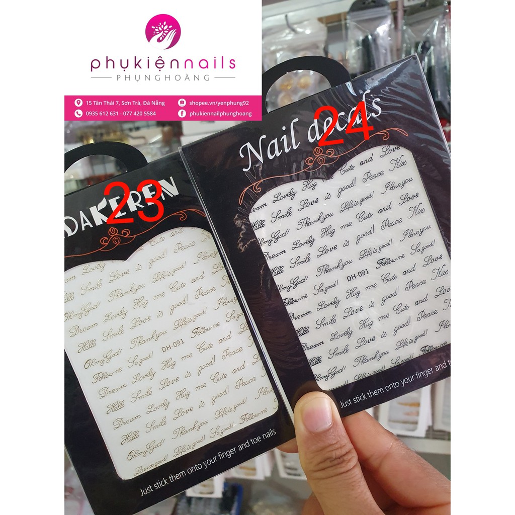 Nail Sticker Thương Hiệu Logo Nổi Tiếng- Dán Trang Trí - Nhiều Sticker Đẹp