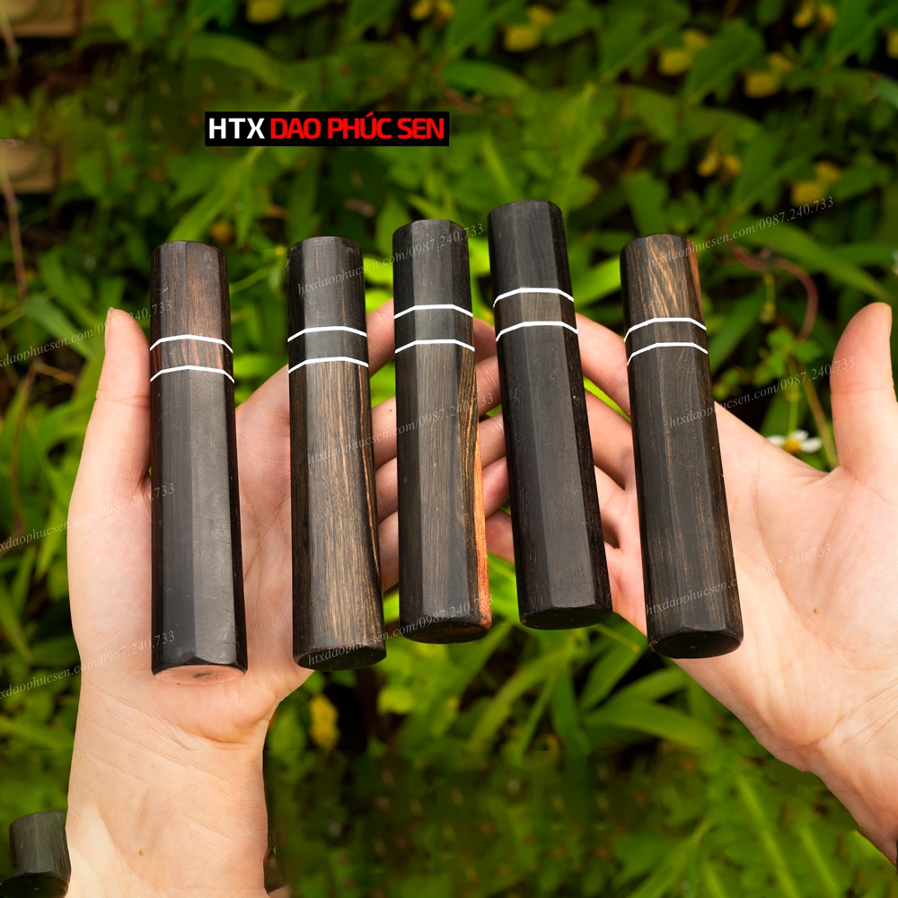 Cán dao Nhật bát giác gỗ mun - CN02 / HTX DAO PHÚC SEN