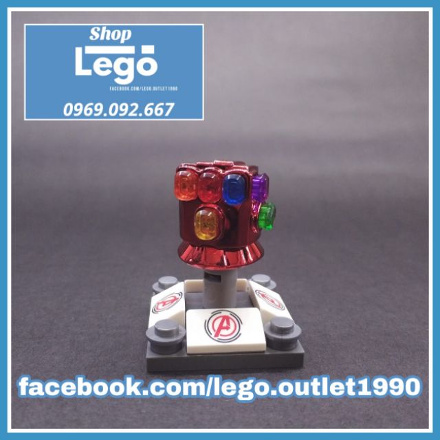 Xếp hình Găng tay vô cực Iron Man Infinity Gauntlet Avengers Endgame Siêu anh hùng Marvel Lego Minifigures PRCK GD212