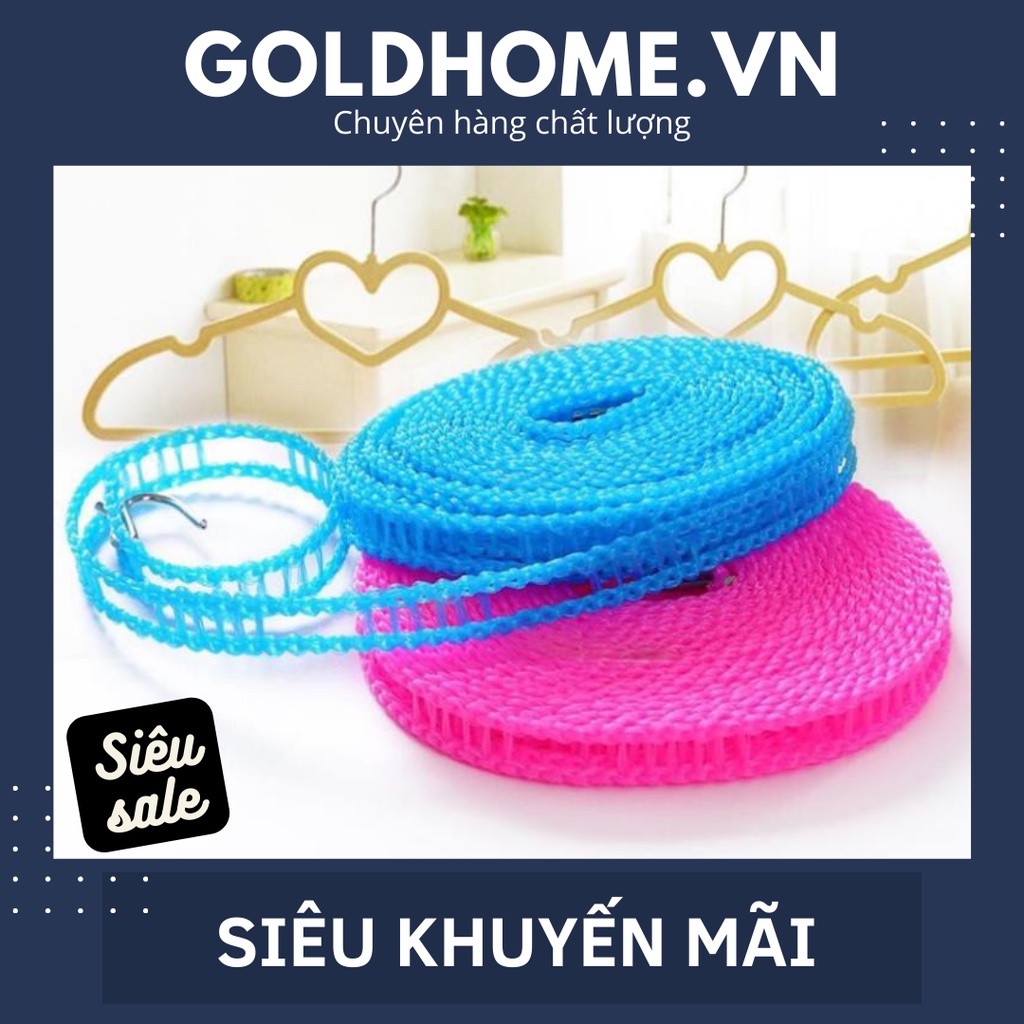 Dây Phơi Đồ, Dây Phơi Quần Áo Có Lỗ Móc Loại 5m