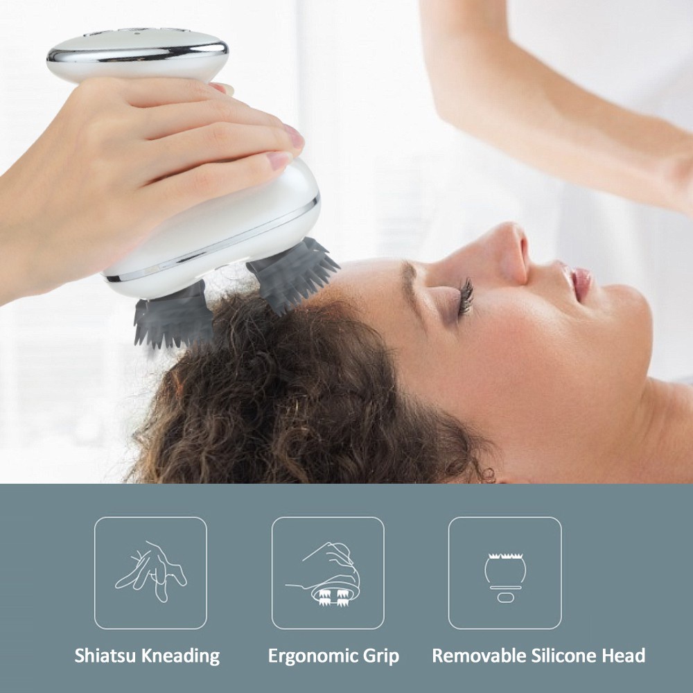 Máy massage đầu thông minh không dây sạc USB giúp thư giãn giảm căng thẳng ngăn rụng tóc
