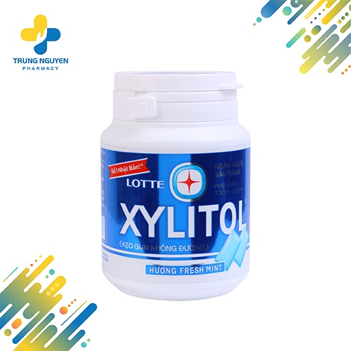 Kẹo gum không đường Lotte Xylitol (Hũ 58g)