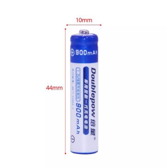 Bộ 4 viên pin tiểu  sạc lại nhiều lần AAA Doublepow 900 mAh. sử dụng cho nhiều sản pẩm điện tử phổ thông