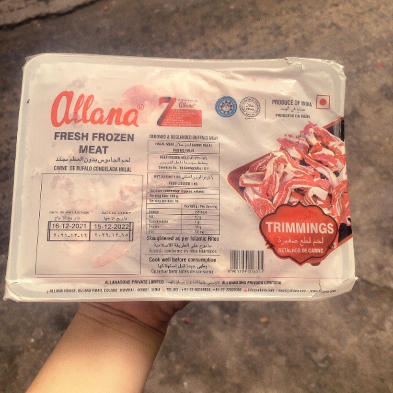 Thịt bò vụn tươi ngon hộp 1kg (giao hỏa tốc TPHCM)